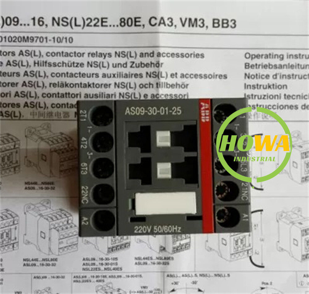 1/piece  ABB AC contactor AS09-30-01-25 AC220V