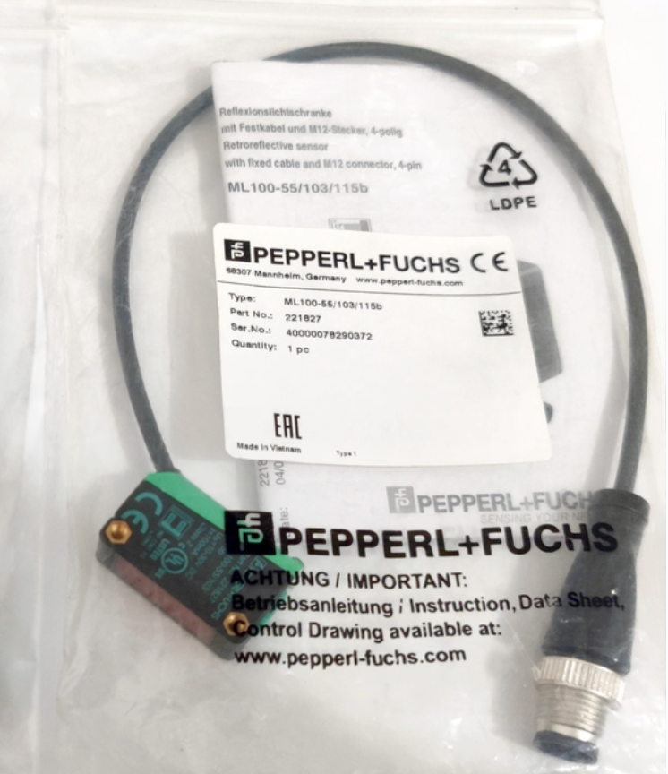 1 pc PEPPERL+FUCHS ML100-8-1000-RT/103/115b 223590 photoelectric switch