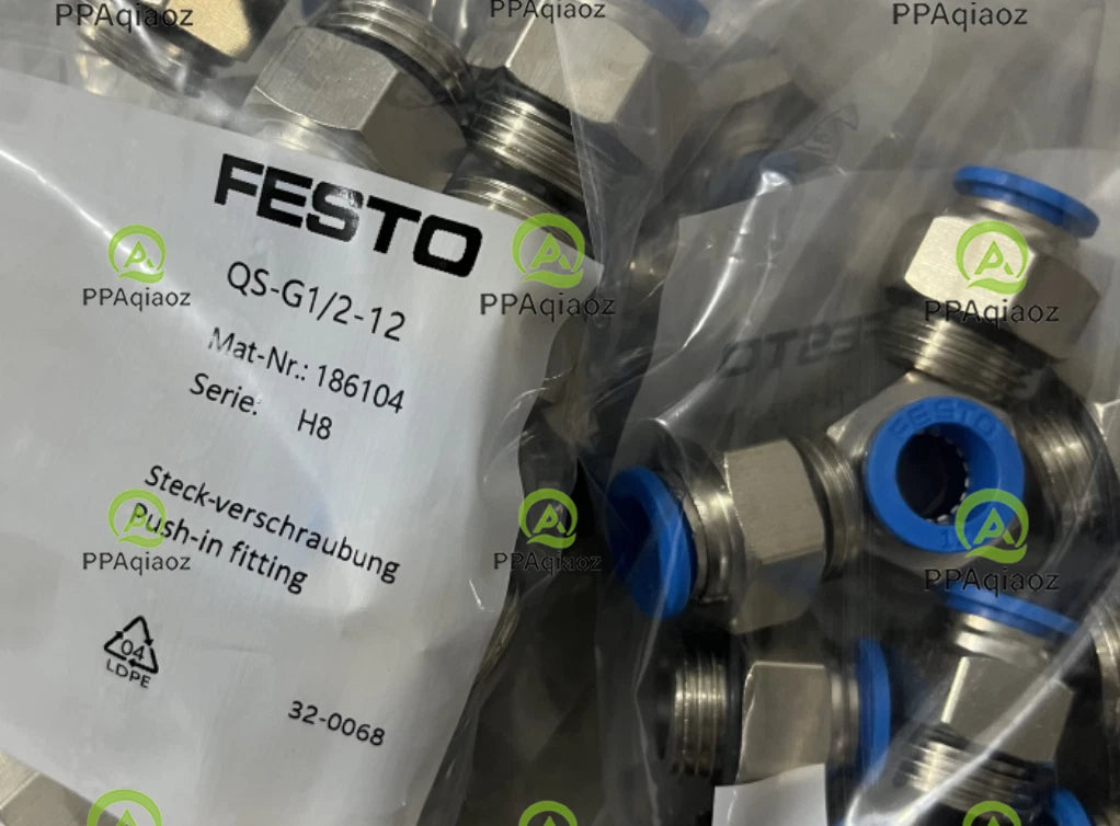 10PCS  FESTO QS-G1/2-12 186104 Fittings Free Shipping