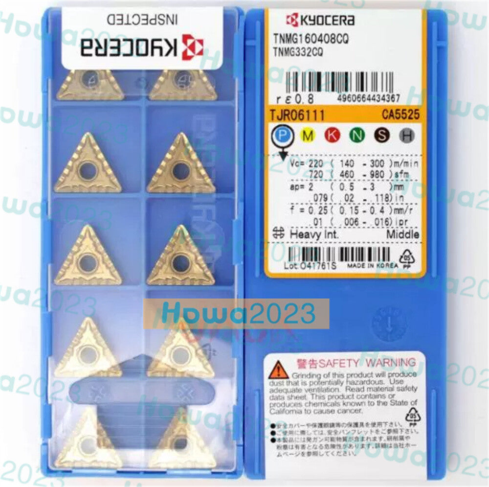 10pcs/Box  Kyocera TNMG160408-CQ TNMG160408CQ CA5525 TNMG332CQ Carbide Insert