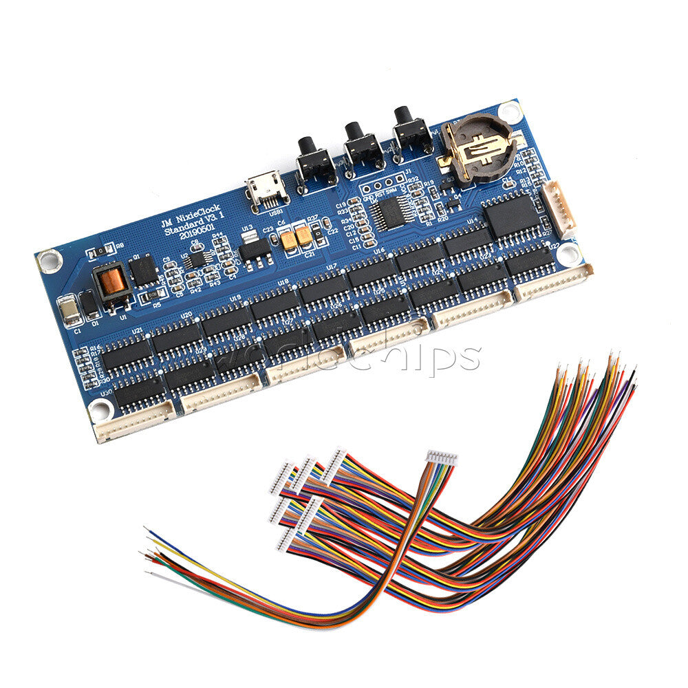 Micro USB Tube Glow Nixie Tube Clock DIY Kit for IN14/ IN12 IN-12 QS30 PCBA RGB