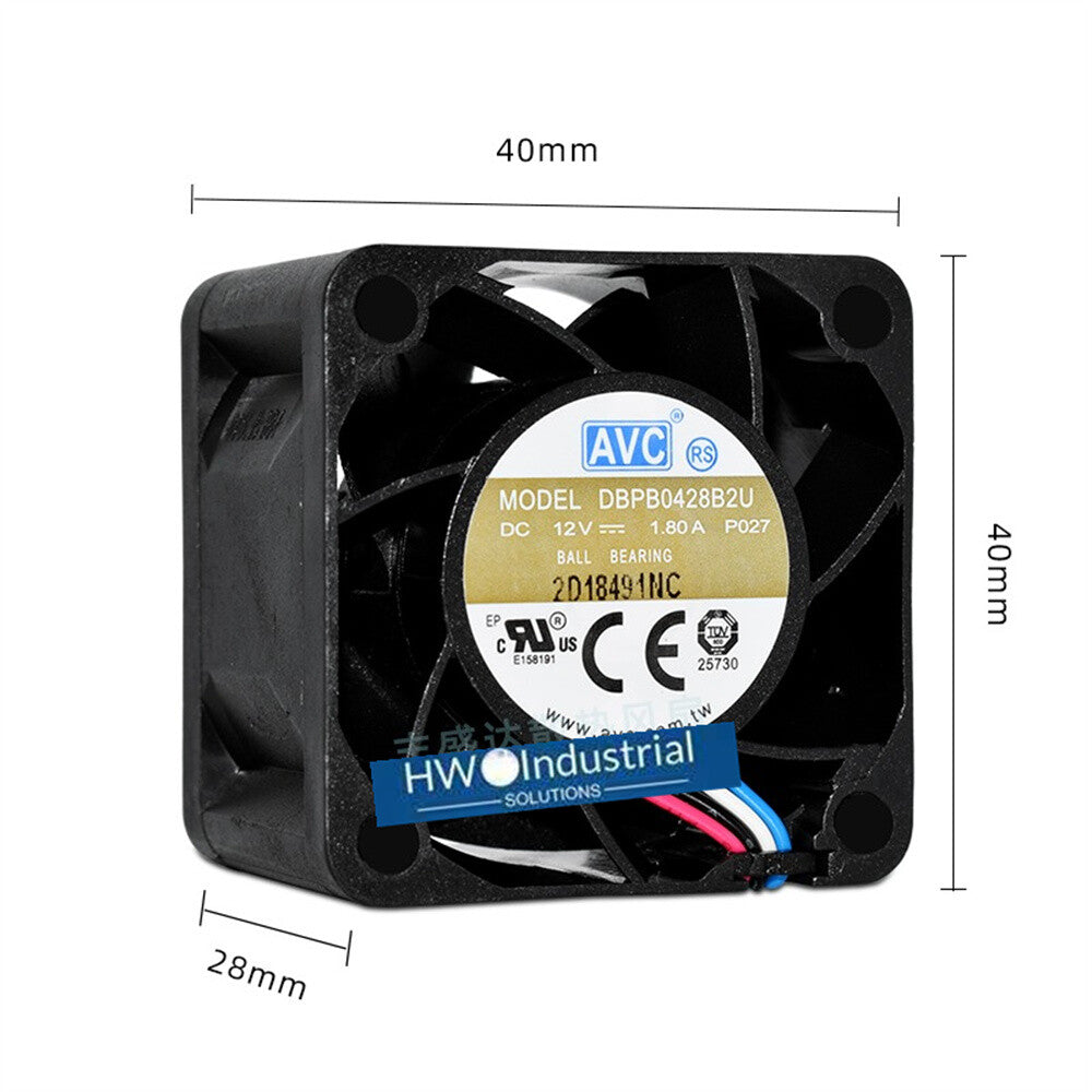 1/piece  AVC DBPB0428B2U 4028 12V 1.80A 4CM Server Cooling Fan