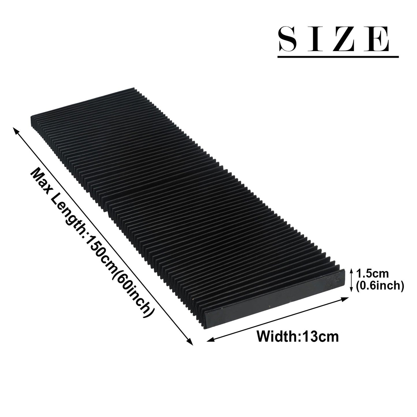 Milling Machine Flexible Protective Flat Accordion Bellows Cover Tool  1Pieces