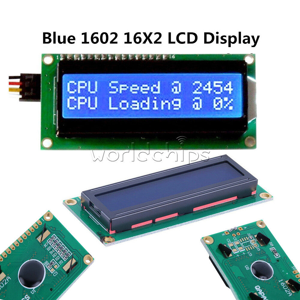 10Pcs DC 5V 1602 16x2 HD44780 Character LCD Display Module LCD blue blacklight