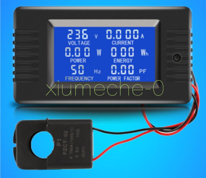 AC 80~260V 100A Single Phase Digital Ampermeter Power Energy Voltmeter Ammeter M