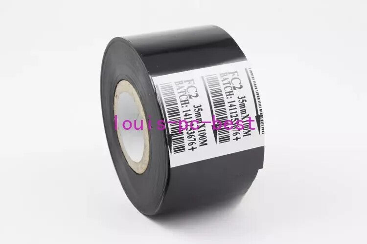 10pcs Rolls Hot Stamp Ribbon FC2 35mm x 100m For Coder Printer Machine Silver