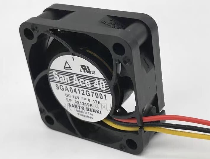 1Pc  San Ace 40 4015 9GA0412G7001 12V 0.17A 4CM Radiator Fan 3-wire