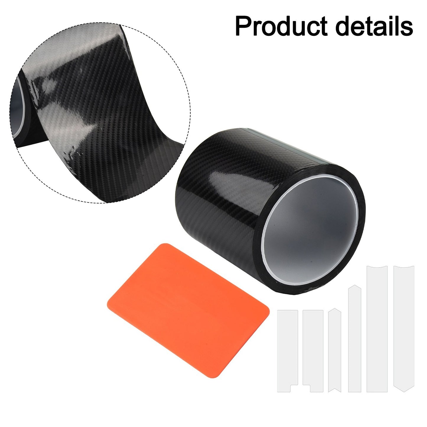 Lightweight yet Strong 300cm Bike Frame Protection Tape in Cool Carbon Style