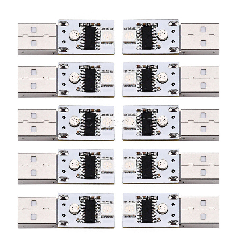 10PCS DC 5V USB LED Intelligent Voice Control Small Night Light Module 6 Colors