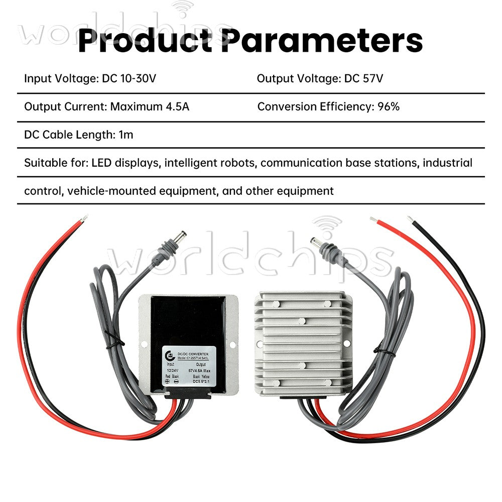 DC-DC 12V 24V to DC 57V 4.5A Step-Up Converter Module for Starlink Gen3 Router
