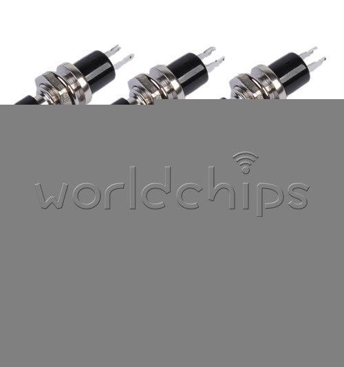 100PCS Red/Blue/Black PBS-110 ON/OFF Push Button Mini Lockless Momentary Switch