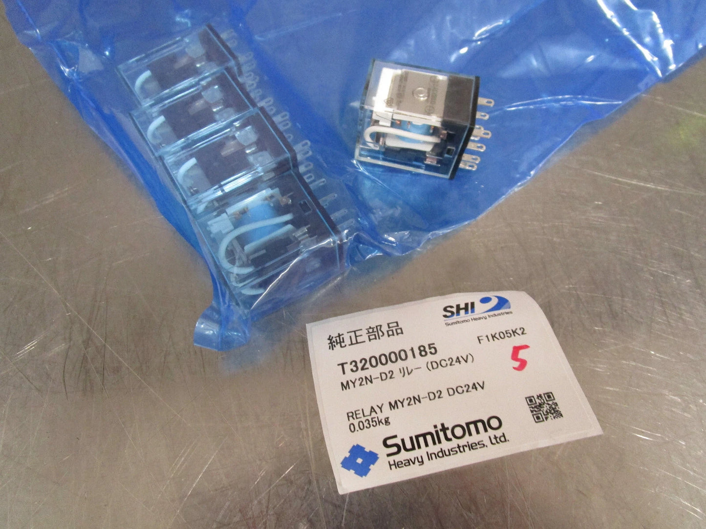 Lot of 5  Sumitomo Relay MY2N-D2 DC24V