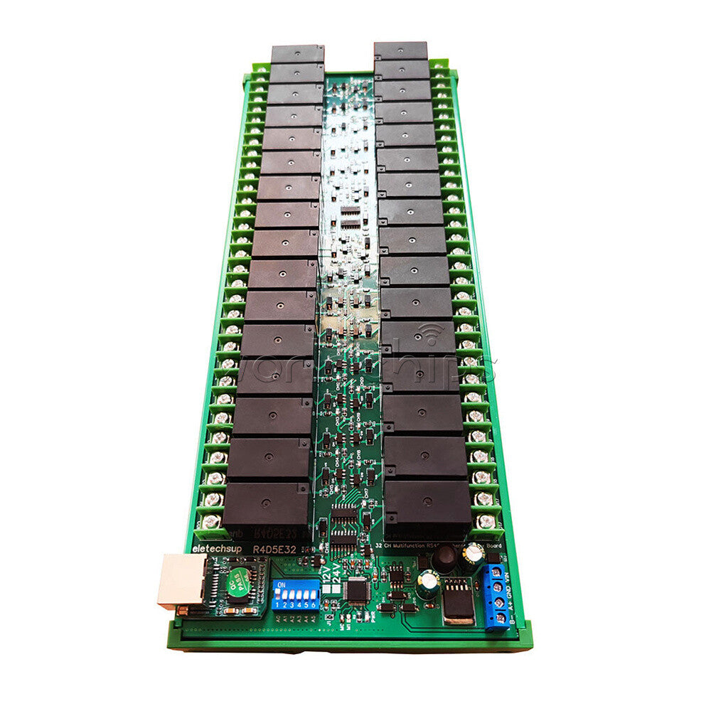 DC 12V/24V 20A 32CH RS485/Ethernet Modbus Rtu Relay Board For PLC IO Board