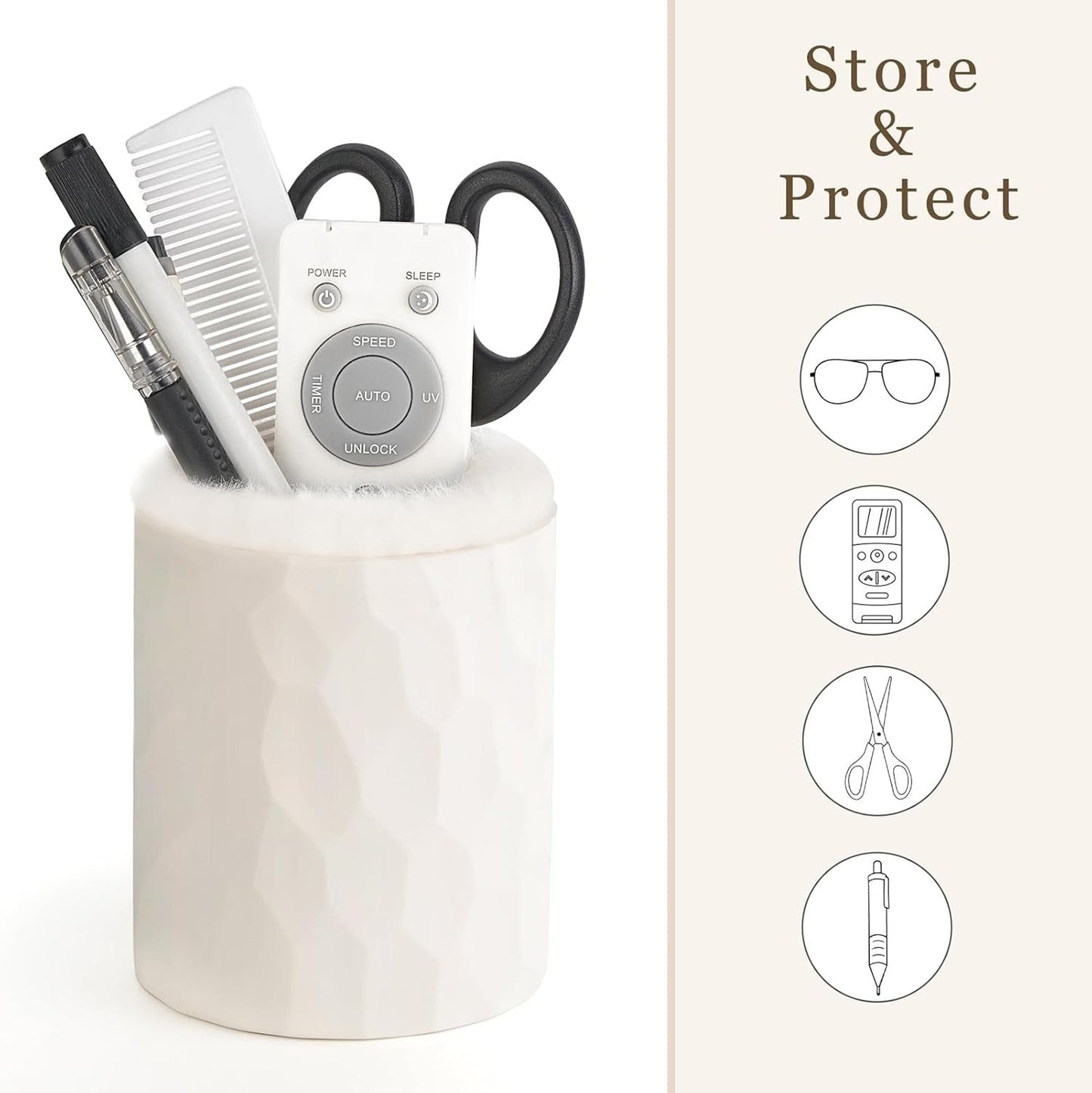 Plush Lined Eyeglasses Holder Protective Glasses Holder Stand Case Anti-Scratch