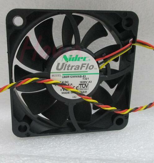 NIDEC U60R12MMAB-53 T32 12V 0.09A 6CM 6015 3 line fan