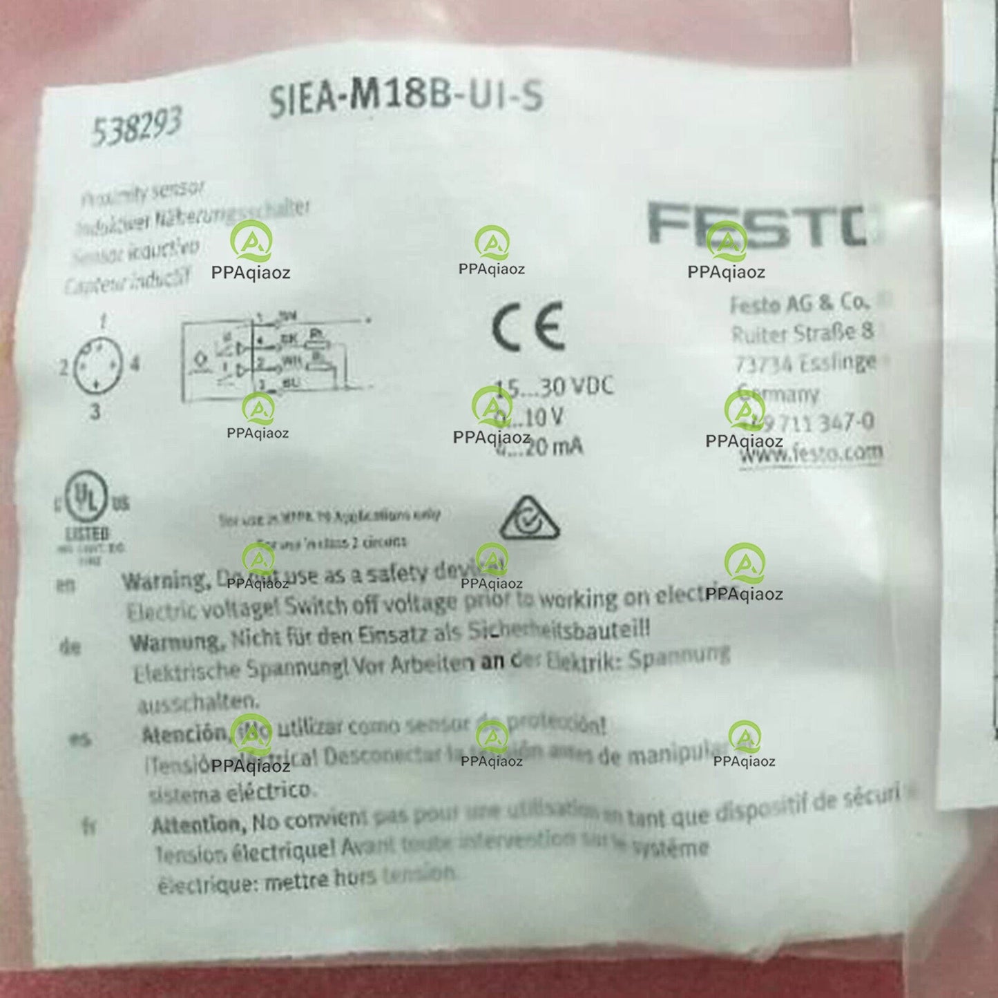 1PC  FESTO SIEA-M18B-UI-S 538293 Sensor ping