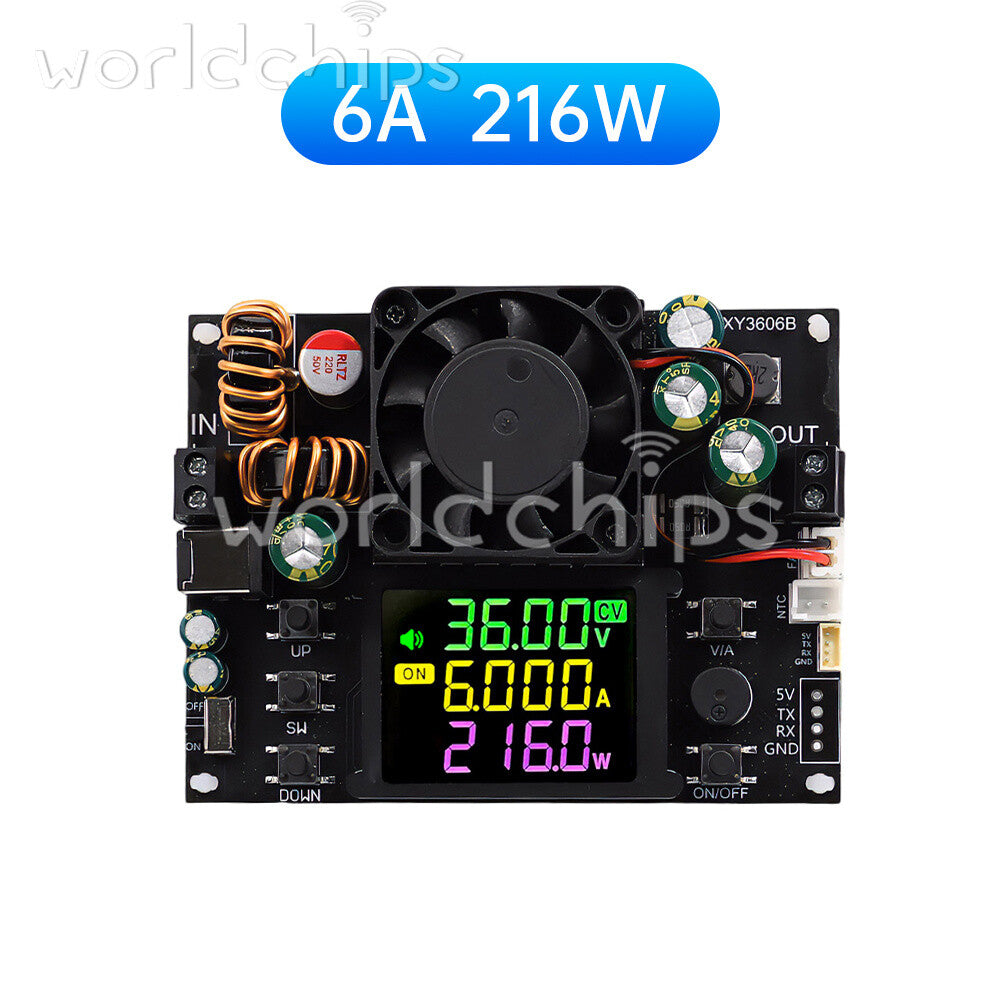 XY3606B CNC Buck-Boost Module DC Adjustable Voltage Regulator Power Supply + Fan