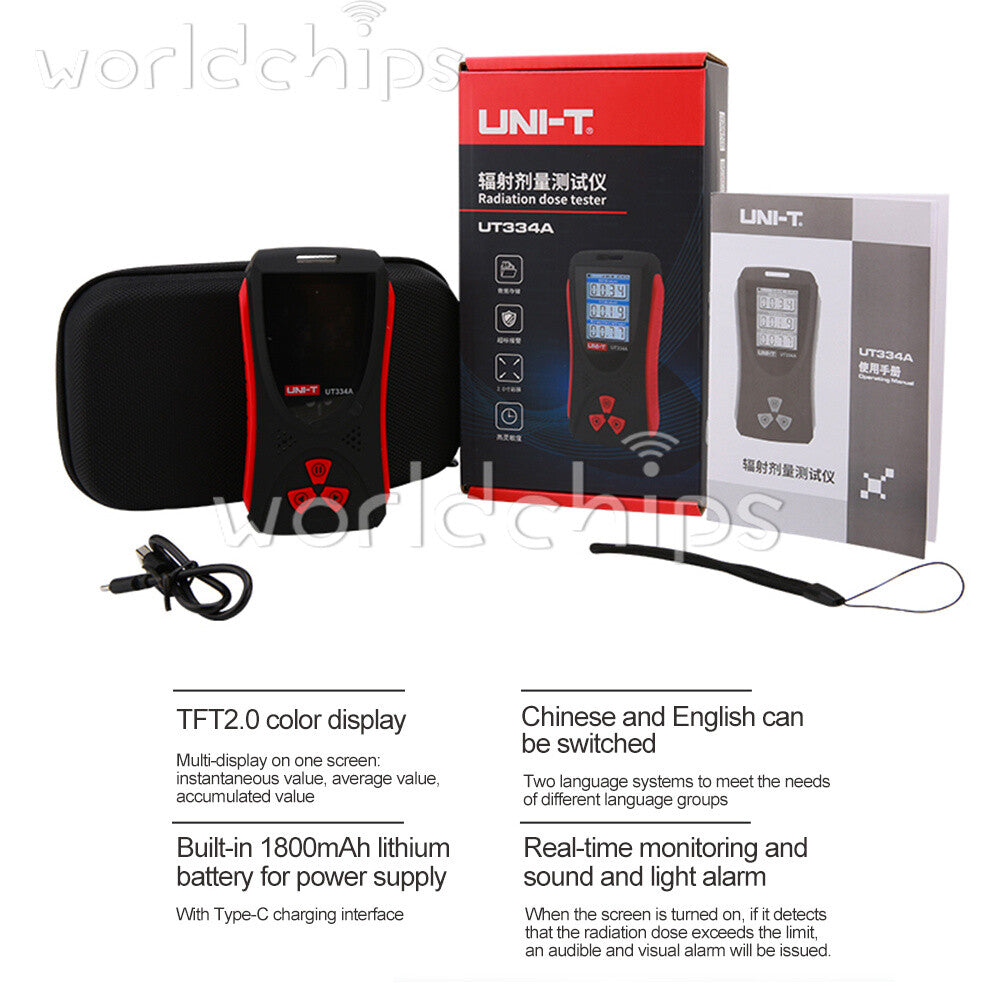UNI-T UT334A Electromagnetic Radiation Tester Geiger Counter X β γ Ray Detector