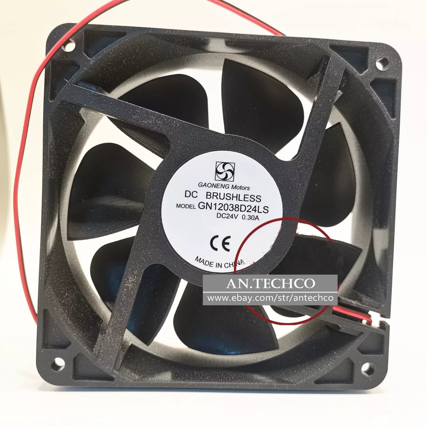 1 PCS GAONENG Motors Fan GN12038D24LS DC24V 12038 12cm 2 wire cooling fan