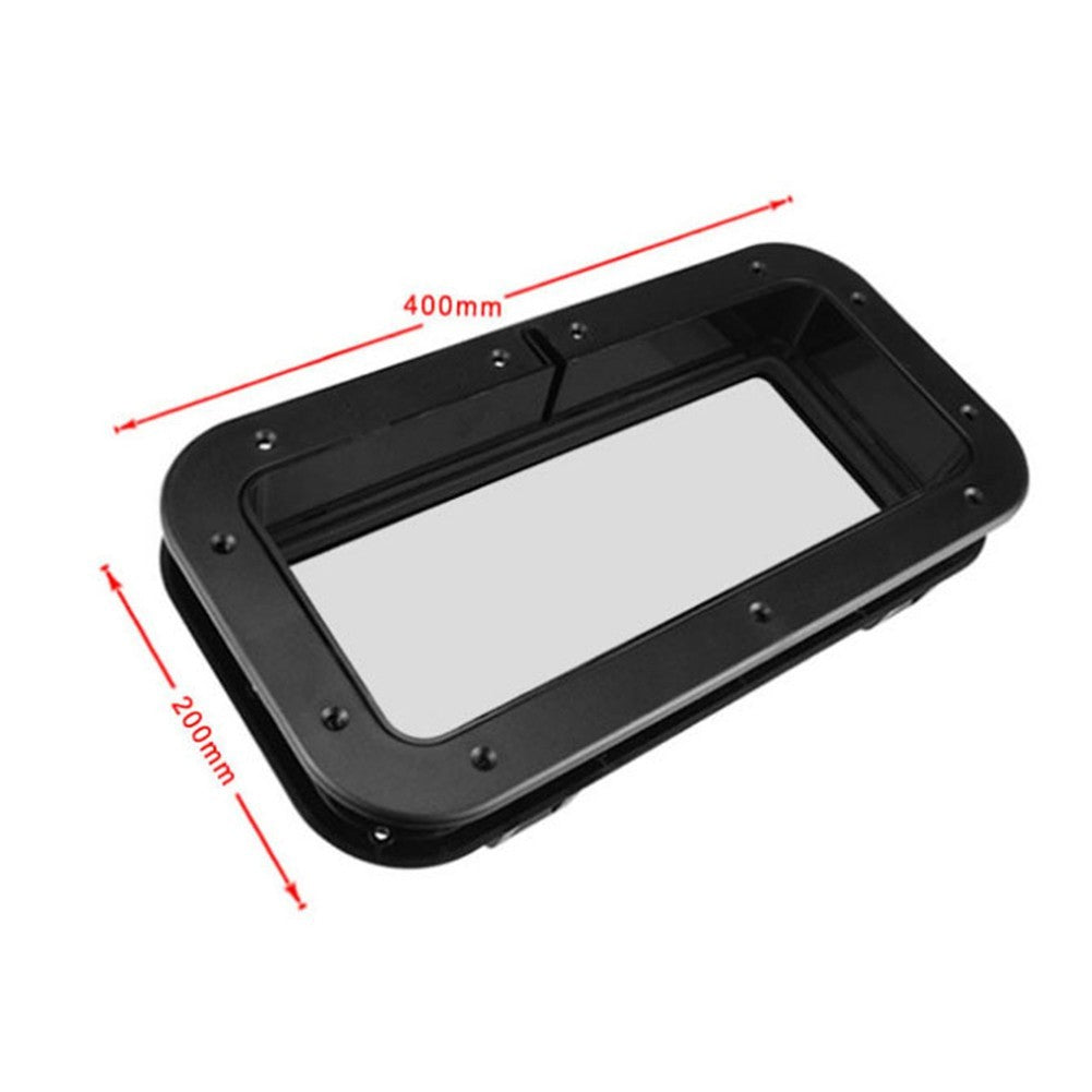 RV Porthole Window with Rectangular Shape for Improved Airflow and Privacy