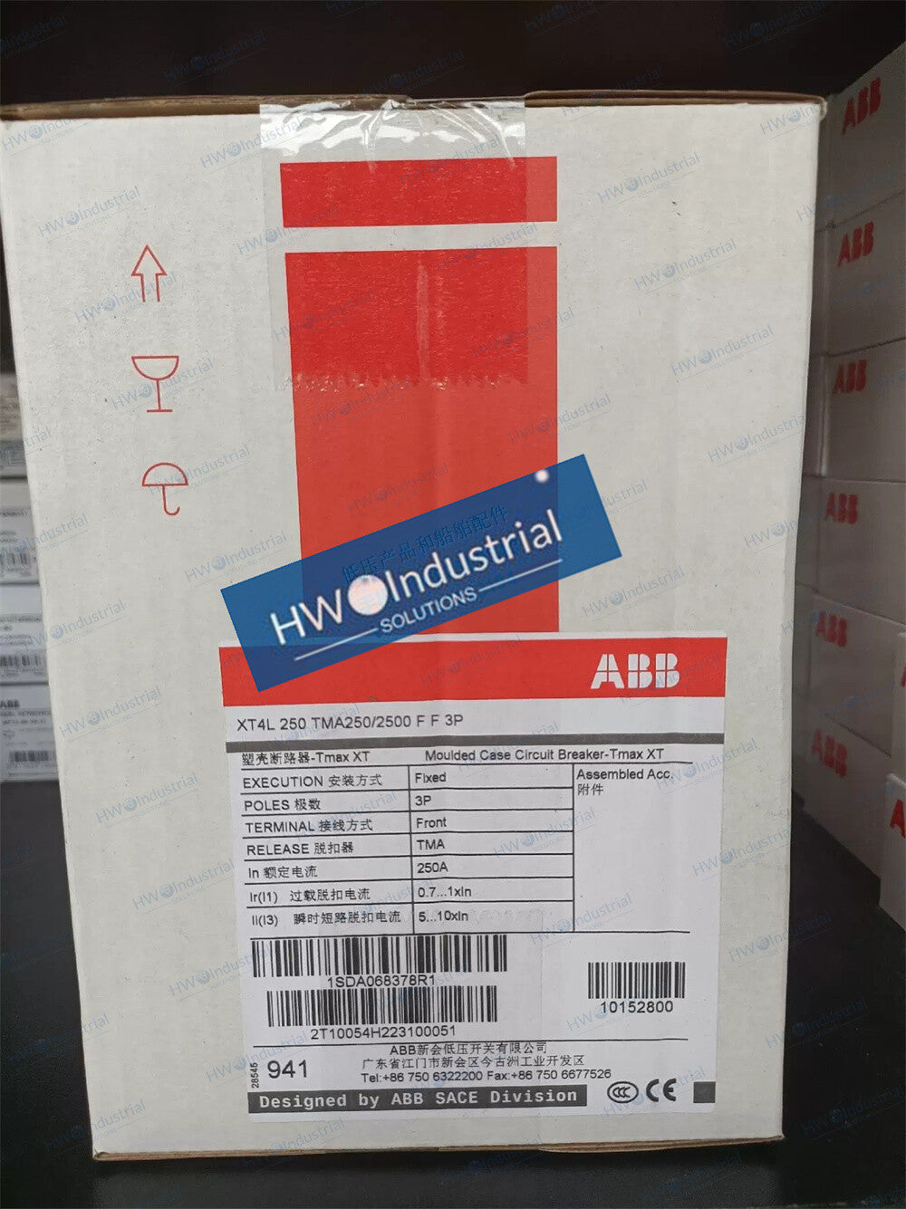 1/Piece XT4L250 TMA250-2500 F F 3P 250A  ABB Molded Case Circuit Breaker