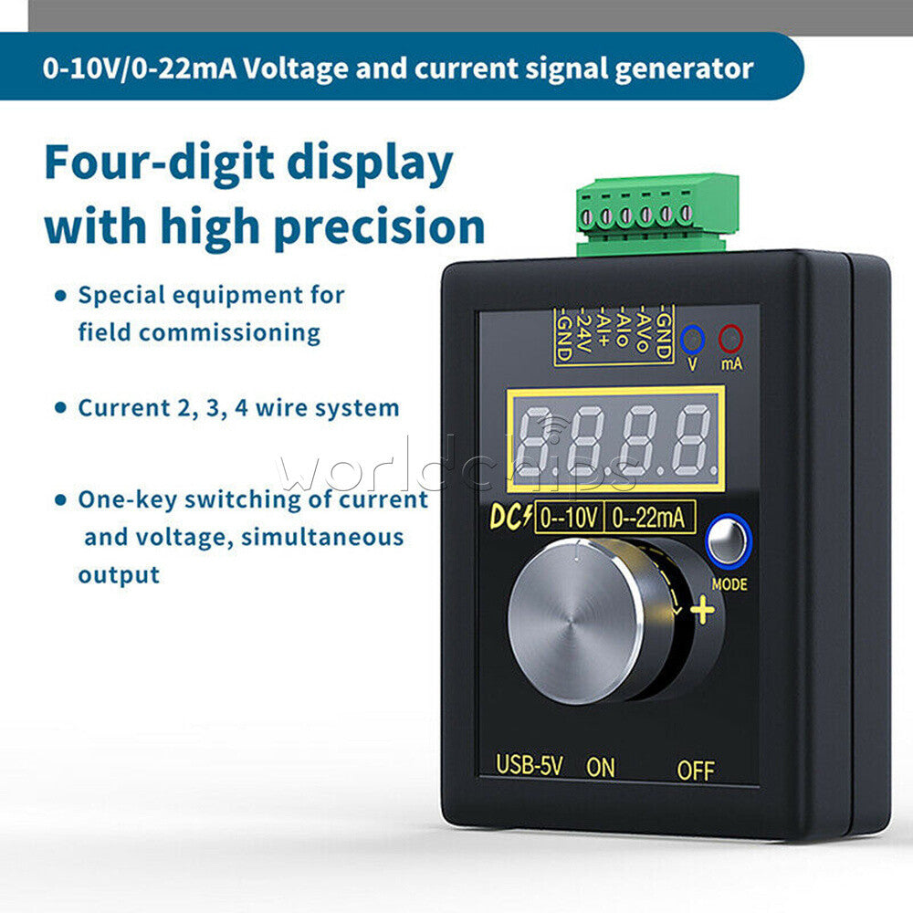 Digital 4-20mA 0-10V Voltage Signal Generator 0-20mA Current Transmitter