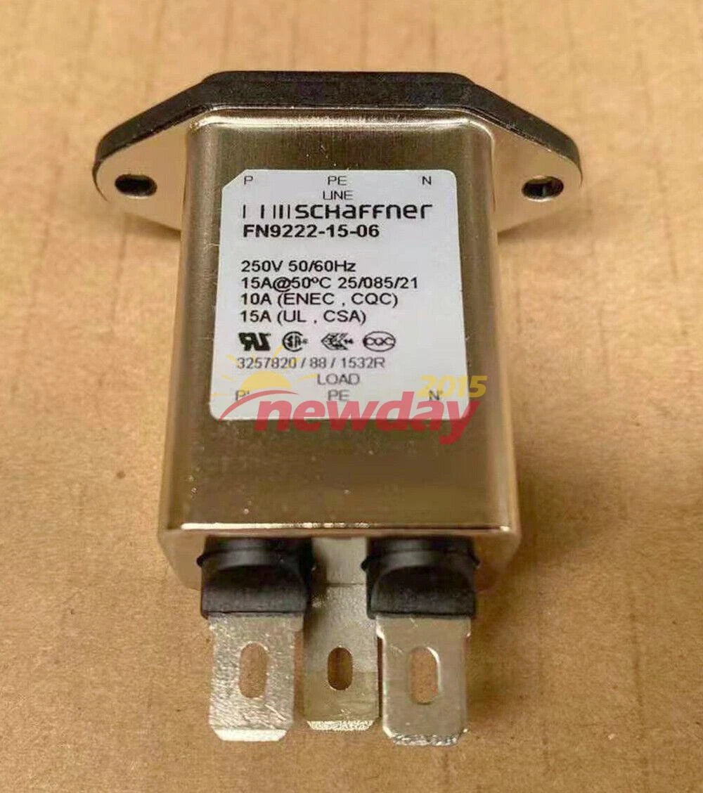 1x SCHAFFNER FN9222-15-06 15A 250VAC IEC Inlet Filter