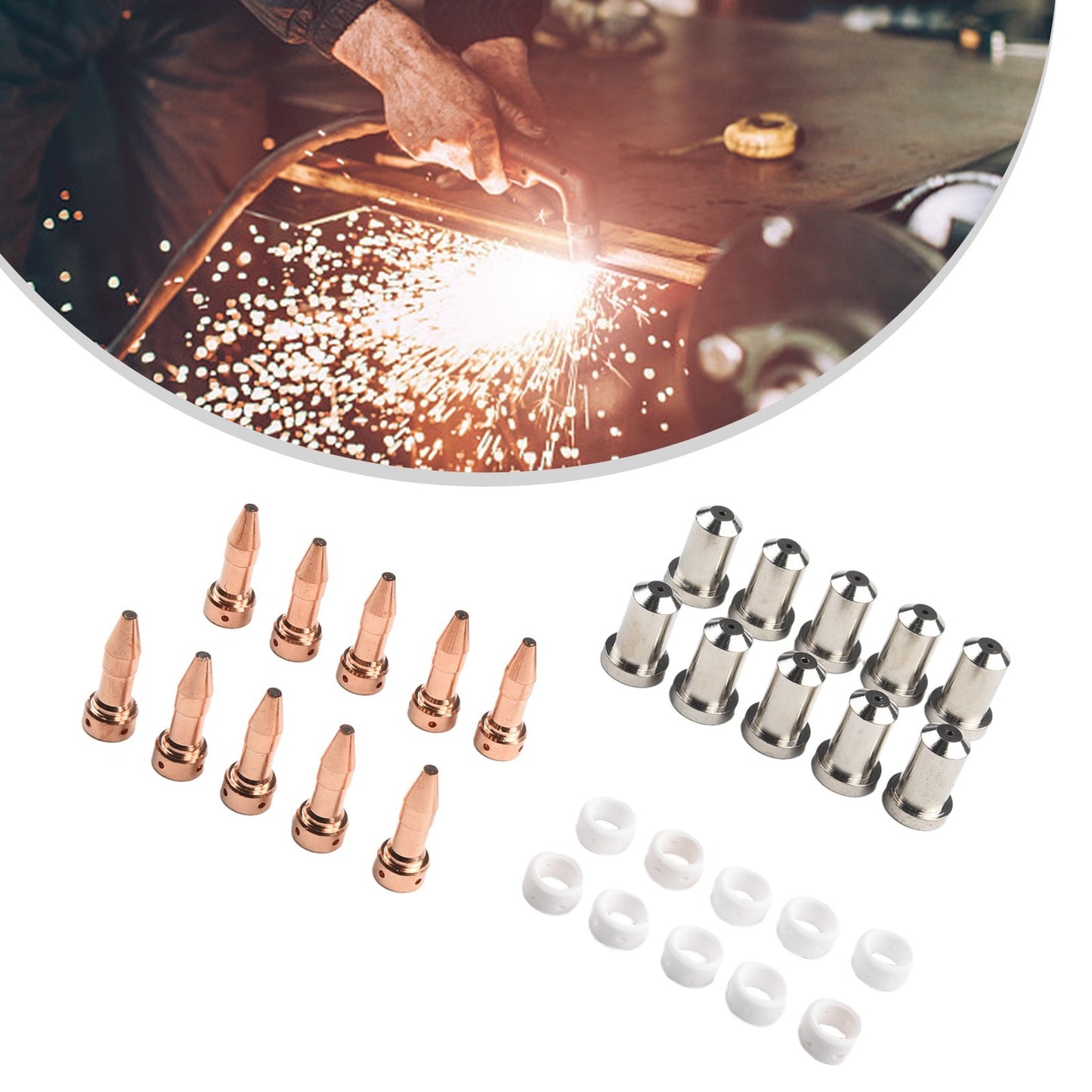 PT2327 Plasma Cutter Consumables Electrode Tip Nozzle Pack 33366XL 33367 33418