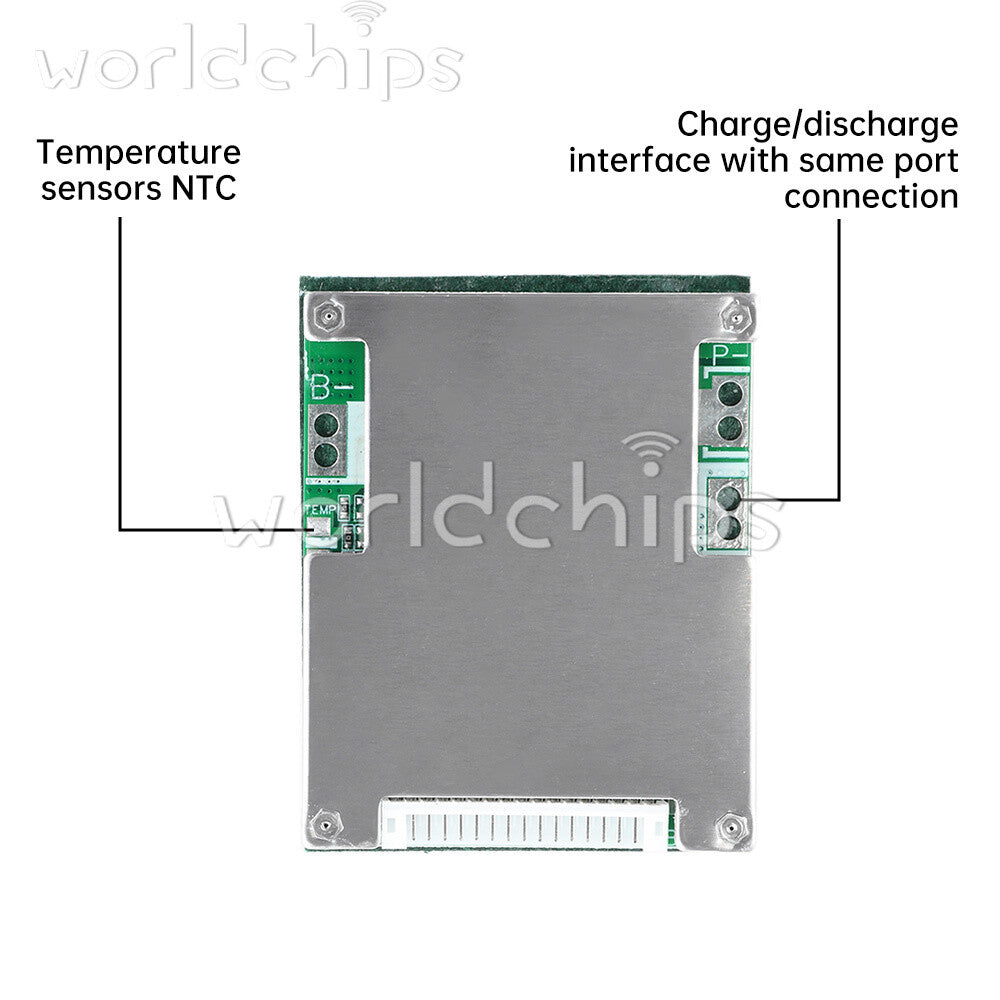 16S 60V 50A Same Port Li-ion Battery Protection Board Balanced for Electric Car