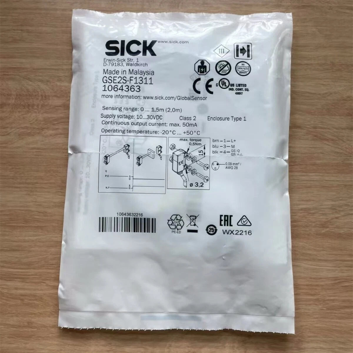 1PC SICK GSE2S-F1311 1064363 optical sensor #P
