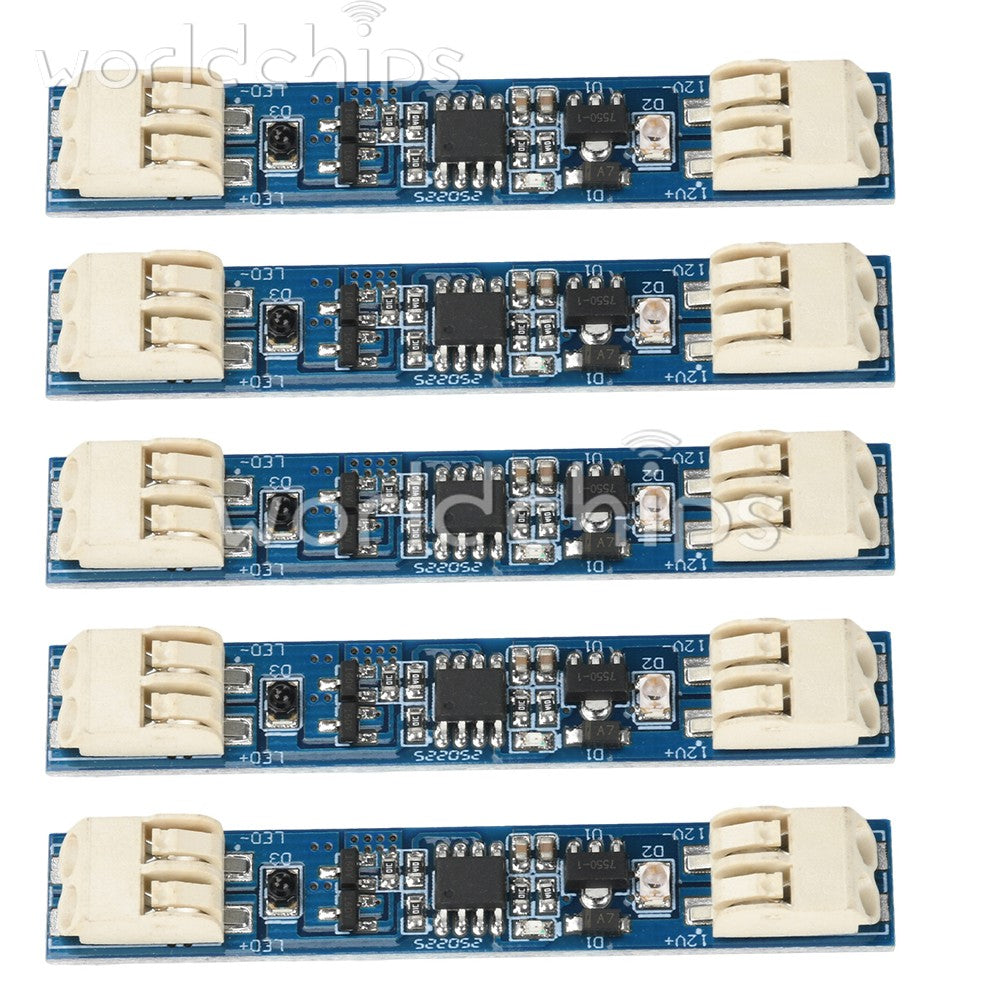 5x DC12-24V Induction Switch Cabinet Wardrobe Light Induction Module w/ Terminal