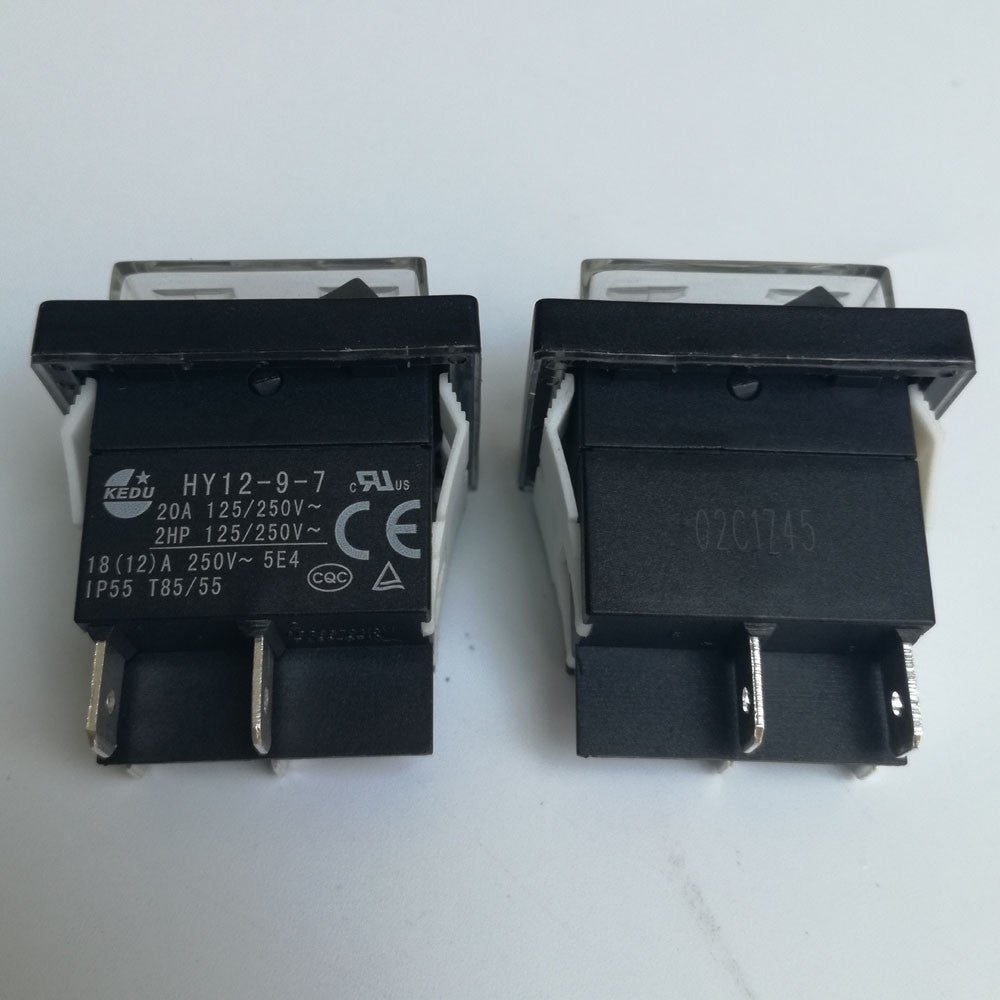 For KEDU HY12-9-7 125V 4Pins Waterproof Rocker Pushbutton Switches