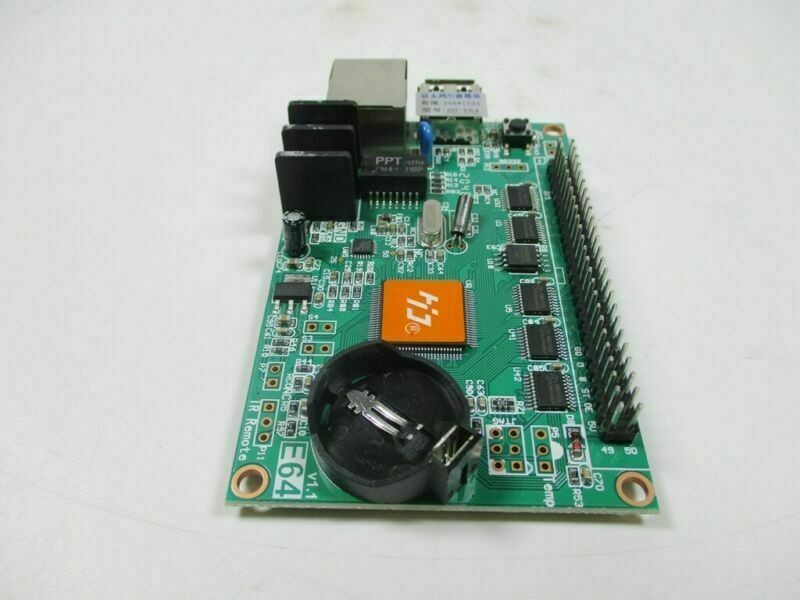 1PCS  HD-E64 network port + U disk control card LED strip screen card