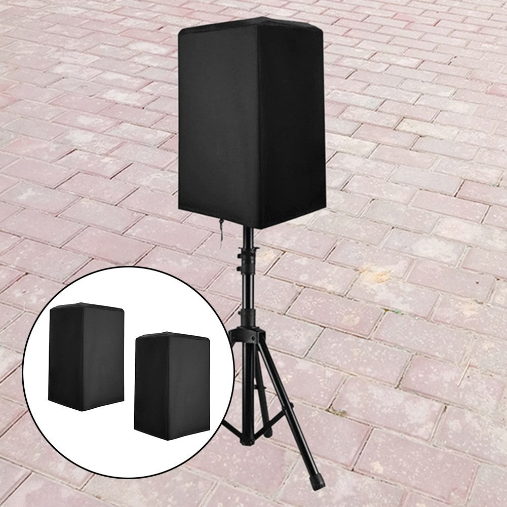 Black Cloth Cover for Powered Upright Speakers Waterproof and Dust Protection