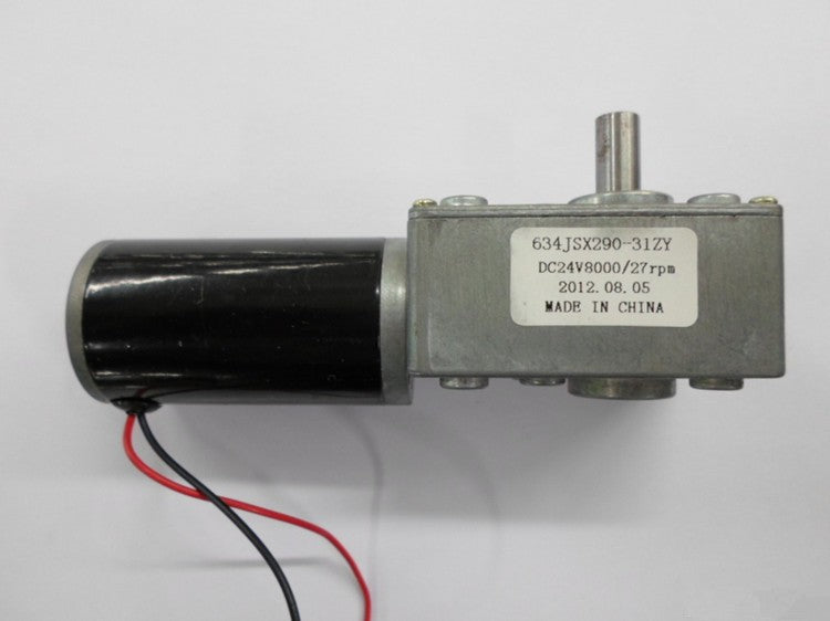 634JSX218-31ZY DC24V 8mm Shaft Reduction Ratio 6500RPM/30RPM Worm Geared Motor