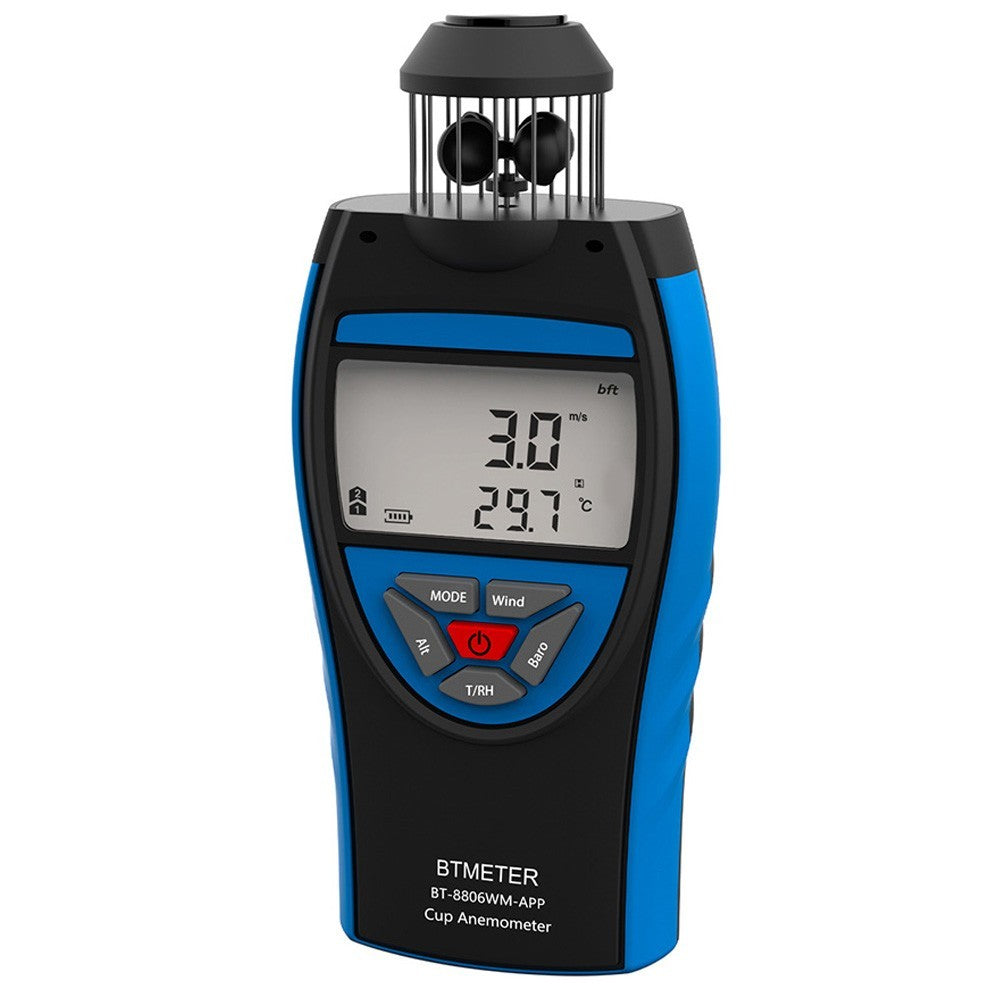 Anemometer with Manual Shutdown and Low Battery Indicator Functionality