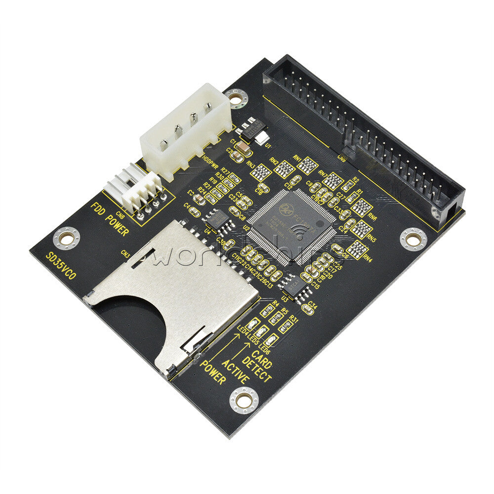 SD To 3.5" Memory 40Pin Male IDE Hard Disk Drive HDD Card Adapter Converter