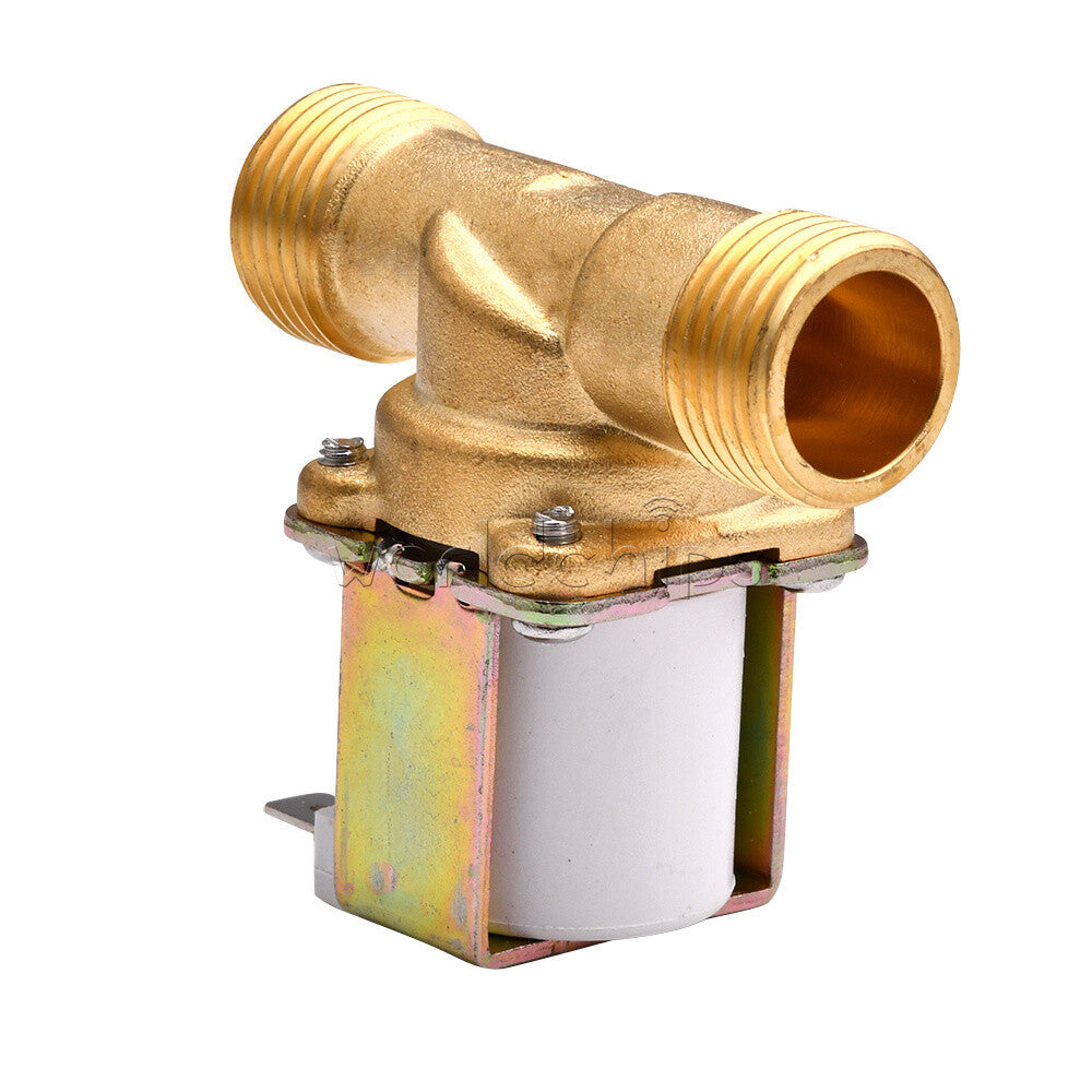 G1/2 Brass Electric Solenoid Valve N/C 12V 24V 220V Water Air Inlet Flow Switch