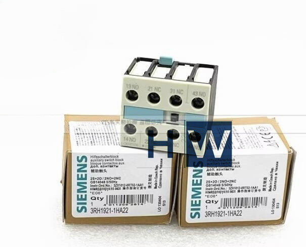 1Pc  SIE-MENS Contactor Auxiliary Contact Switch 3RH1921-1HA22 2NO 2NC