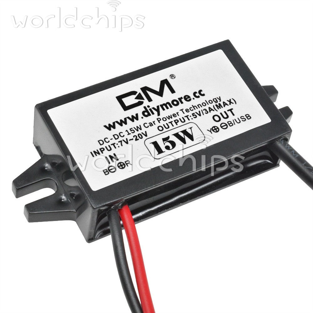 10x DIYMORE 3A DC12V to 15W 5V Step Down USB Converter Regulator for Car Charger