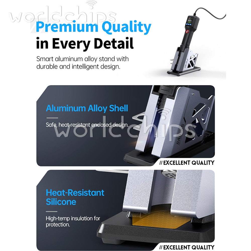 FNIRSI SAG-55 Handheld Portable Hot Air Gun 550W High-Power 20-Gear LCD Display