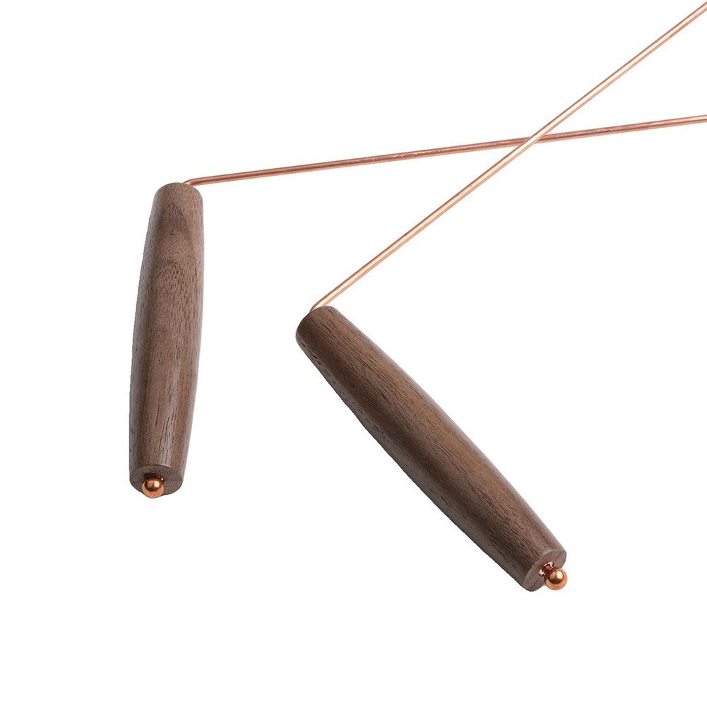 Copper and Walnut Dowsing Rods Kit with Elegant Design for Enthusiasts