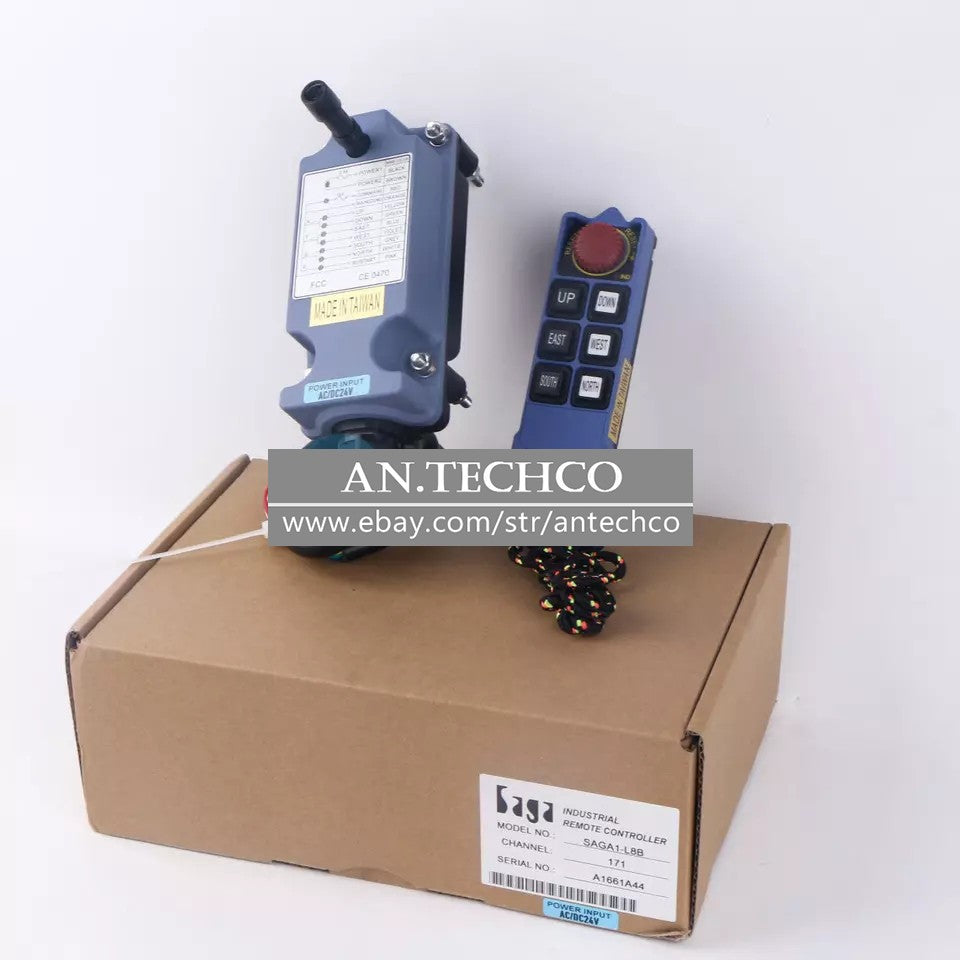 SAGA1-L8B 1 Receiver + 1 Transmitter DC24V Crane Wireless Remote Controller