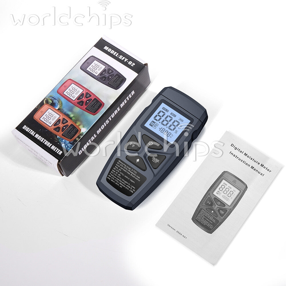 Digital Wood Moisture Meter Detector Tester Wood Firewood Paper Cardboard ℃/℉