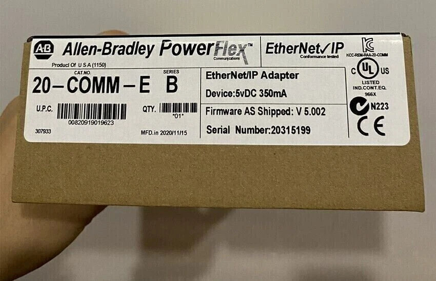 Factory Sealed Allen-Bradley 20-COMM-E SER B Ethernet/IP Adapter #P