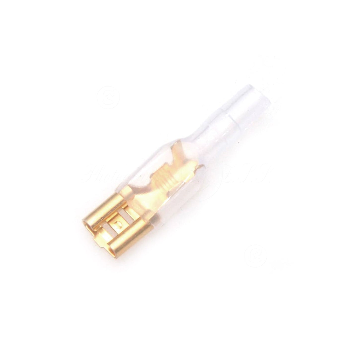 50Pcs Brass 6.3mm Terminal Electrical Wire Connector Crimp Insert Spring +Sheath
