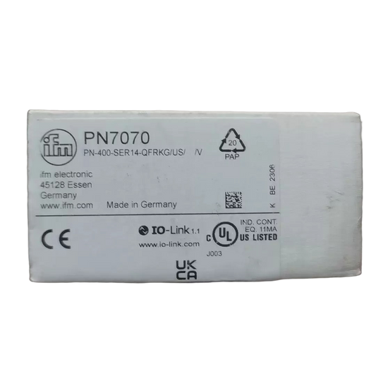 1/Piece   PN7070 IFM Pressure Sensor