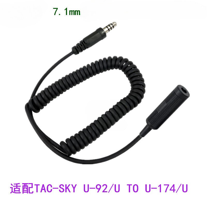 7.1mm Mobile Phone To U-174/U for Z-Tactical Headphones Headset Extension Cable