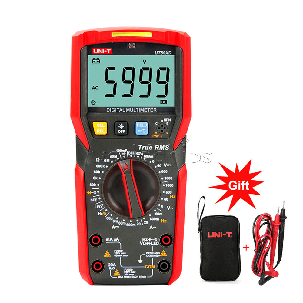 Professional Digital Multimeter True RMS NCV 20A Current AC/DC Voltmeter Tester