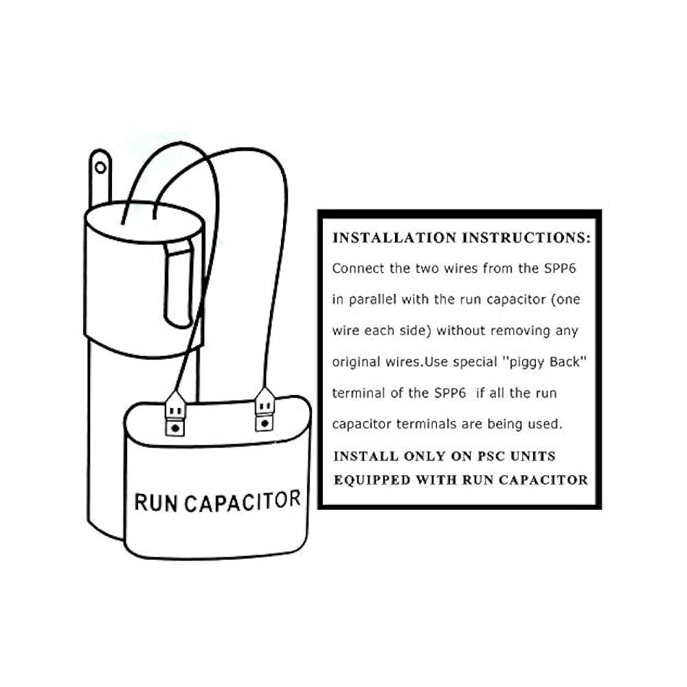 SPP6 Hard Start Capacitor, 115-288VAC, for AC Units 4k-120k BTU